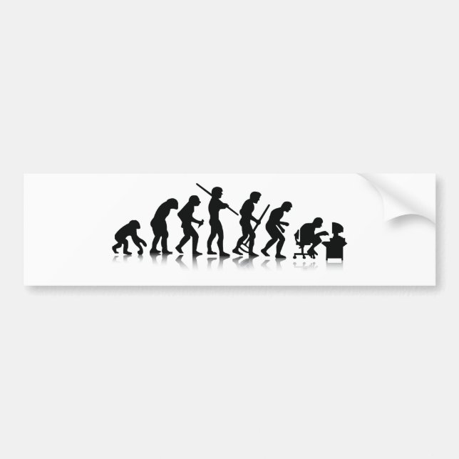 Nerd Evolution Bumper Sticker (Front)