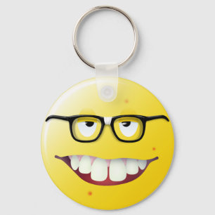 Nerd Face Key Ring