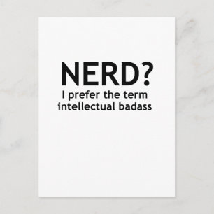 Nerd? Funny, geeky design Postcard