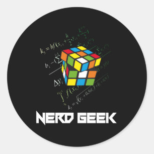 Nerd Geek Math Computer Science Funny Gift Idea Classic Round Sticker