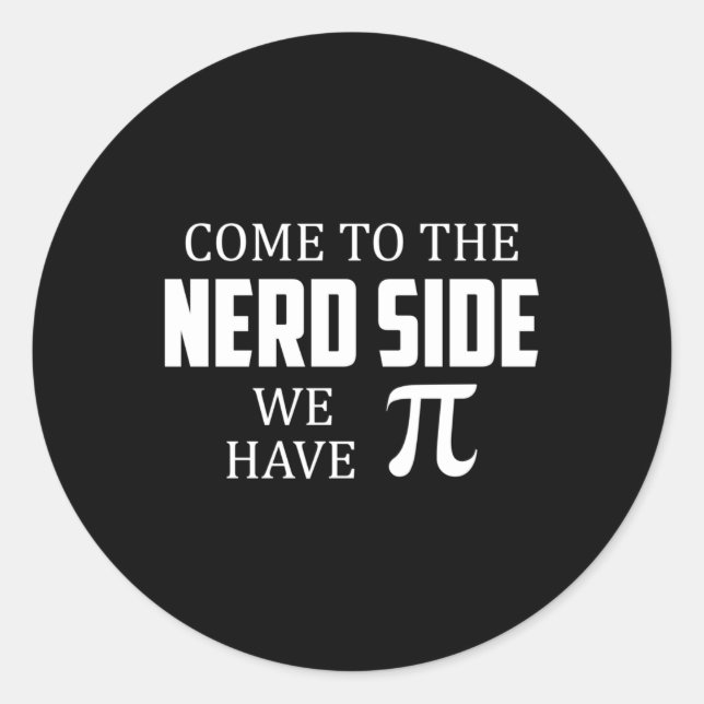 Nerd Geek Math Science Computer Funny Gift Idea Classic Round Sticker (Front)