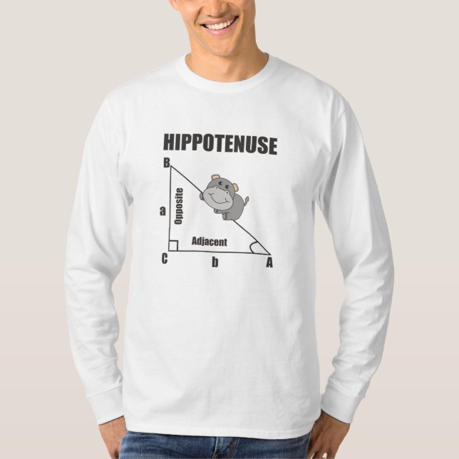Nerd Geometry Hippotenuse Hypotenuse Math T-Shirt (Front)