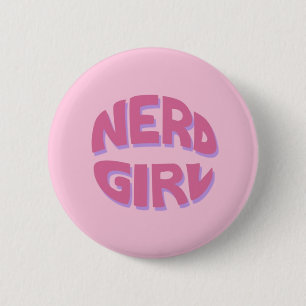 Nerd Girl Basic Button