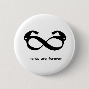 nerd glasses button