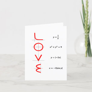 Nerd Humour   Math and Science Geek Love Graph Holiday Card