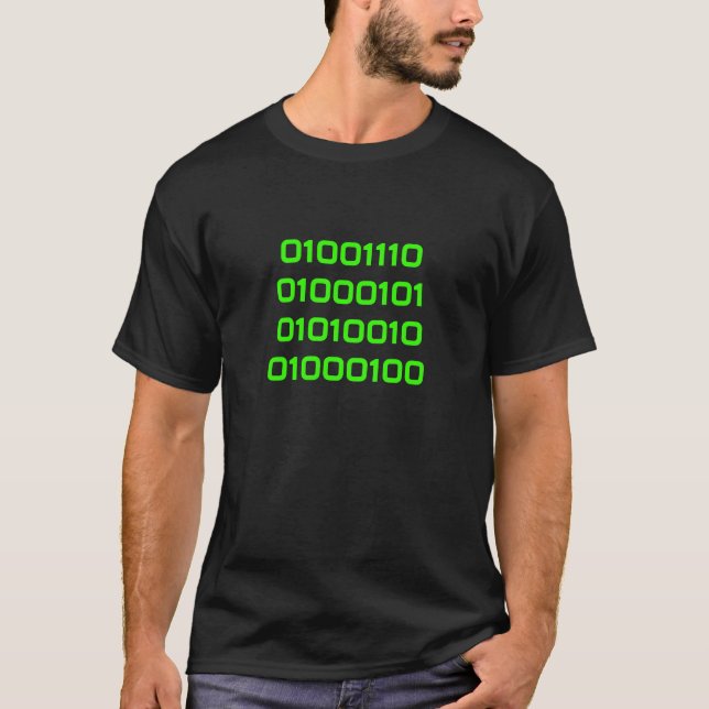 Nerd in Binary T-Shirt (Front)