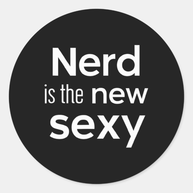 Nerd Is The New Y Gamers Software Engineers Origin Classic Round Sticker (Front)