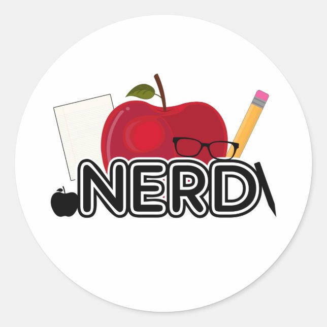 Nerd - Logo Classic Round Sticker (Front)