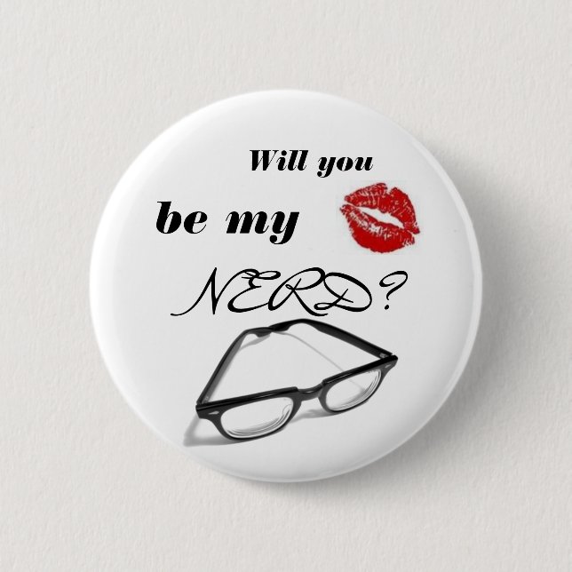 Nerd Love 6 Cm Round Badge (Front)