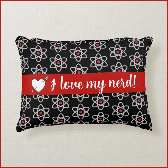 Nerd Love Science Atom  Heart Pillow (Creator Uploaded)