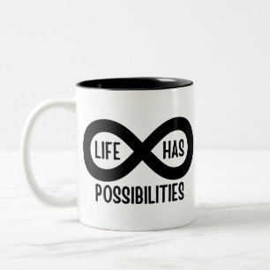 Nerd Mathematics Life Has Possibilities Two-Tone Coffee Mug