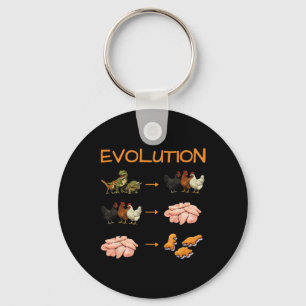 Nerd Meme Dino Evolution Funny Men's Women's Graph Key Ring