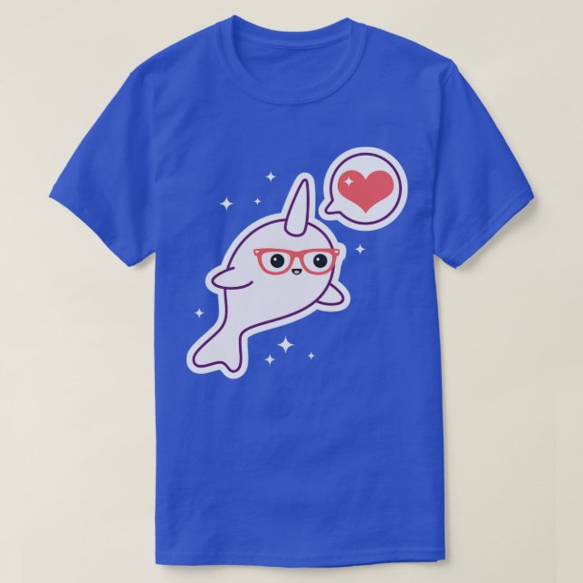 Nerd Narwhal T-Shirt (Design Front)