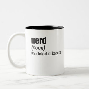 Nerd (Noun) An Intellectual Badass Two-Tone Coffee Mug