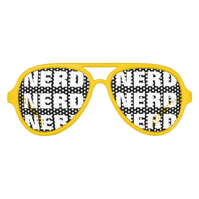 Nerd party shades | Funny sunglasses for geeks (Front)