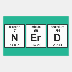 NErD Periodic Table Rectangular Sticker