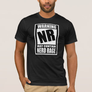 Nerd Rage Warning Label T-Shirt