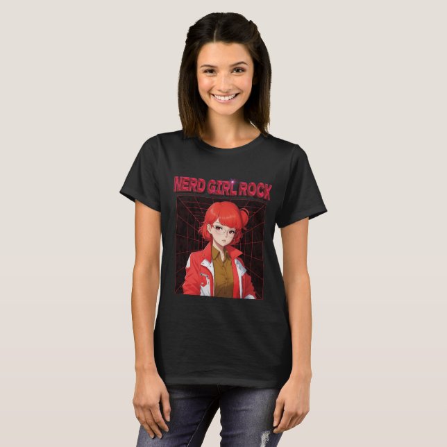 Nerd Rock Girl T-Shirt (Front Full)