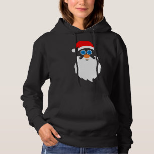 Nerd Santa Claus Big Head Funny Christmas Hoodie
