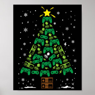 Nerd Video Game Lover Family Matching Christmas Tr Poster