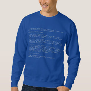 Nerd Windows Blue Screen of Death Error (EN) Sweatshirt