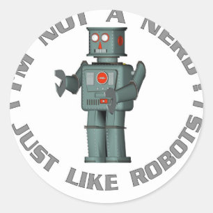 NerdBot Classic Round Sticker