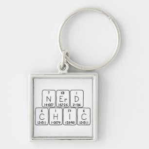 NerdChic periodic table phrase keyring