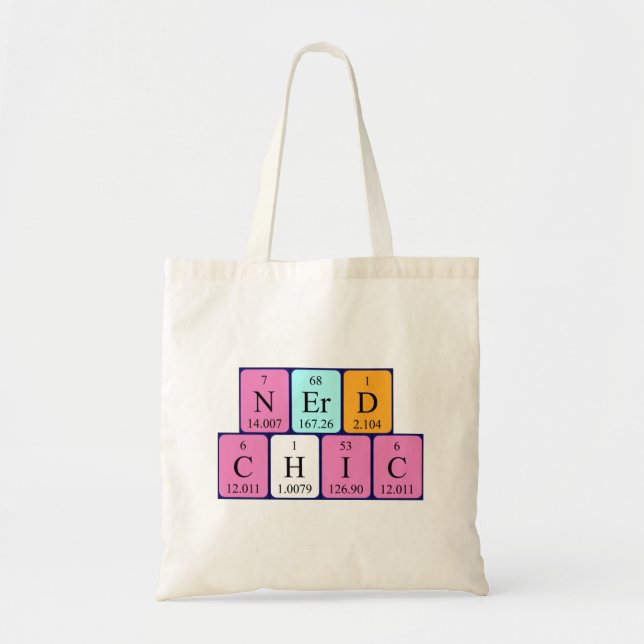 NerdChic periodic table phrase tote bag (Front)