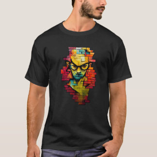 Nerdcore Grafitti Geeksta Rap Nerd Painted On The  T-Shirt