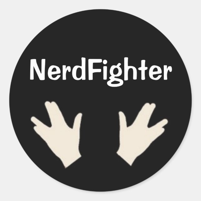 NerdFighter sticker - DFTBA (Front)