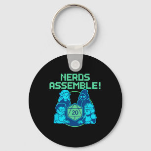 Nerds Emble Board Game Dice Pixel Gamer Design  Key Ring