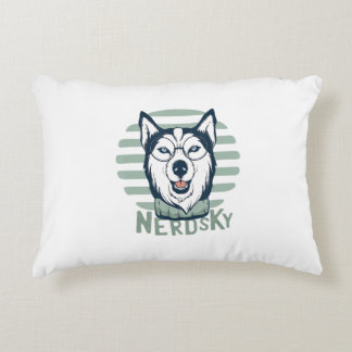Nerdsky Cute Funny Siberian Husky Dog Lover Gift Decorative Cushion
