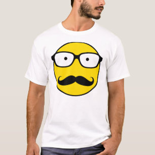 NerdSmiley Moustache T-Shirt