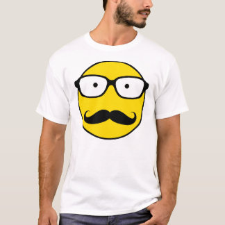 NerdSmiley Moustache T-Shirt