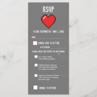 Nerdy 8-Bit Bride & Groom RSVP