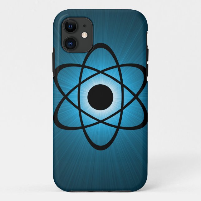 Nerdy Atomic BT iPhone 5 Case, Blue Case-Mate iPhone Case (Back)