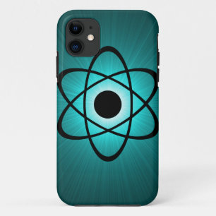 Nerdy Atomic BT iPhone 5 Case, Teal iPhone 11 Case