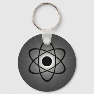 Nerdy Atomic Keychain, Grey Key Ring