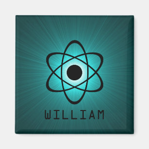 Nerdy Atomic Magnet, Teal Magnet
