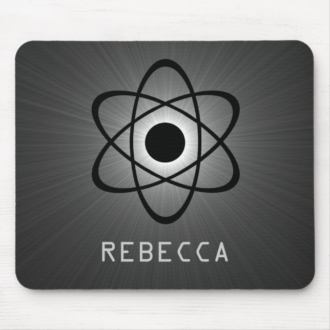 Nerdy Atomic Mousepad, Grey Mouse Pad (Front)