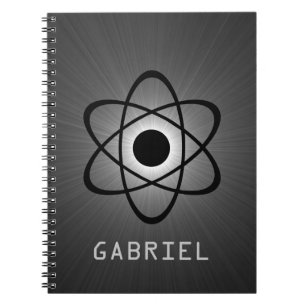 Nerdy Atomic Notebook, Grey Notebook