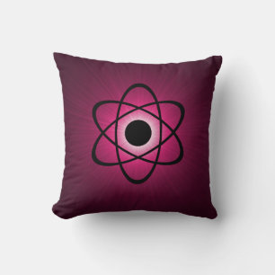 Nerdy Atomic Pillow, Pink Cushion