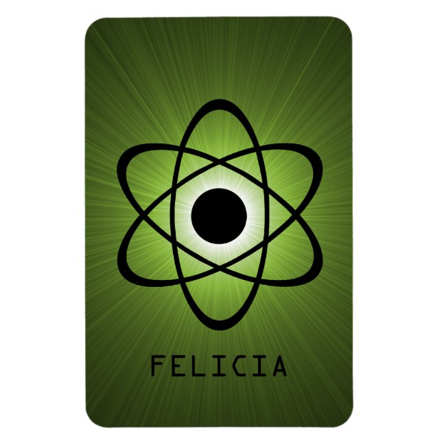 Nerdy Atomic Premium Magnet, Green Magnet (Vertical)