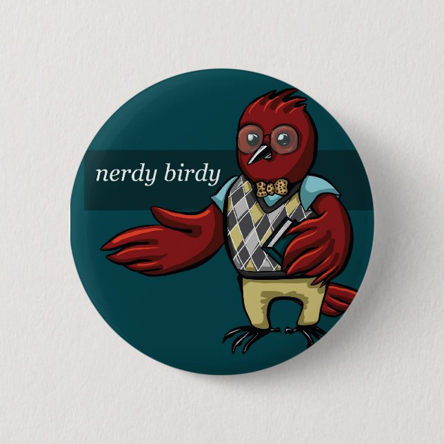 Nerdy Birdy Button (Front)