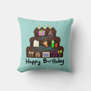 Nerdy Birthday Neural Network Cushion