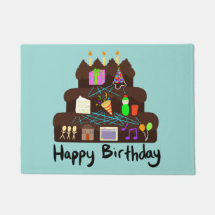 Nerdy Birthday Neural Network Doormat
