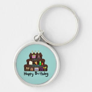Nerdy Birthday Neural Network Key Ring