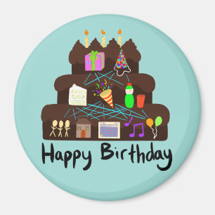Nerdy Birthday Neural Network Magnet