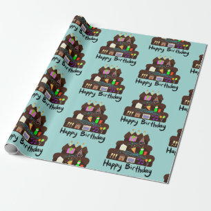 Nerdy Birthday Neural Network Wrapping Paper