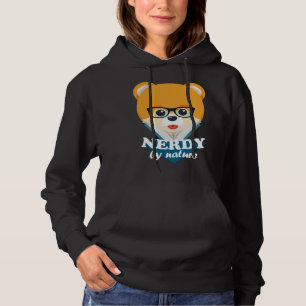 Nerdy By Nature – Funny Cute Dog Nerd Pomeranian Hoodie